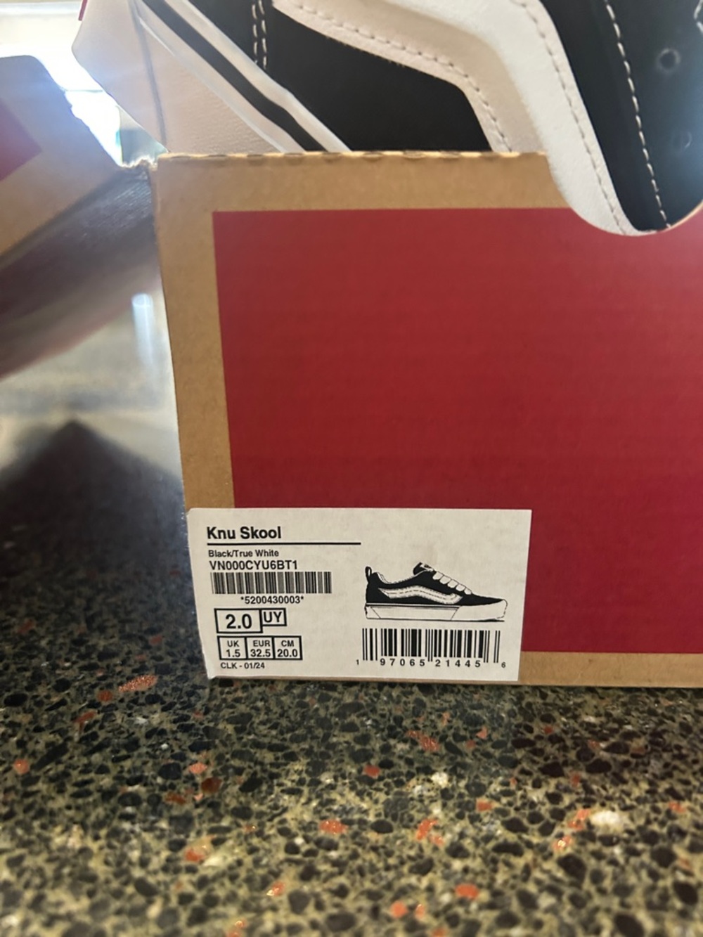 Vans Kids Black and White Canvas Low-Top Sneakers - Picture 2 of 6